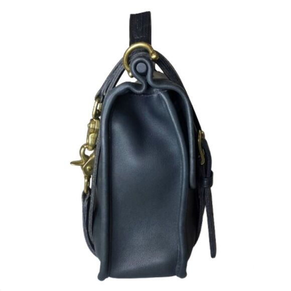 COACH WILLIS Navy Glove Tanned Top Handle Crossbody Satchel Vintage 9927 USA COA - Picture 16 of 17